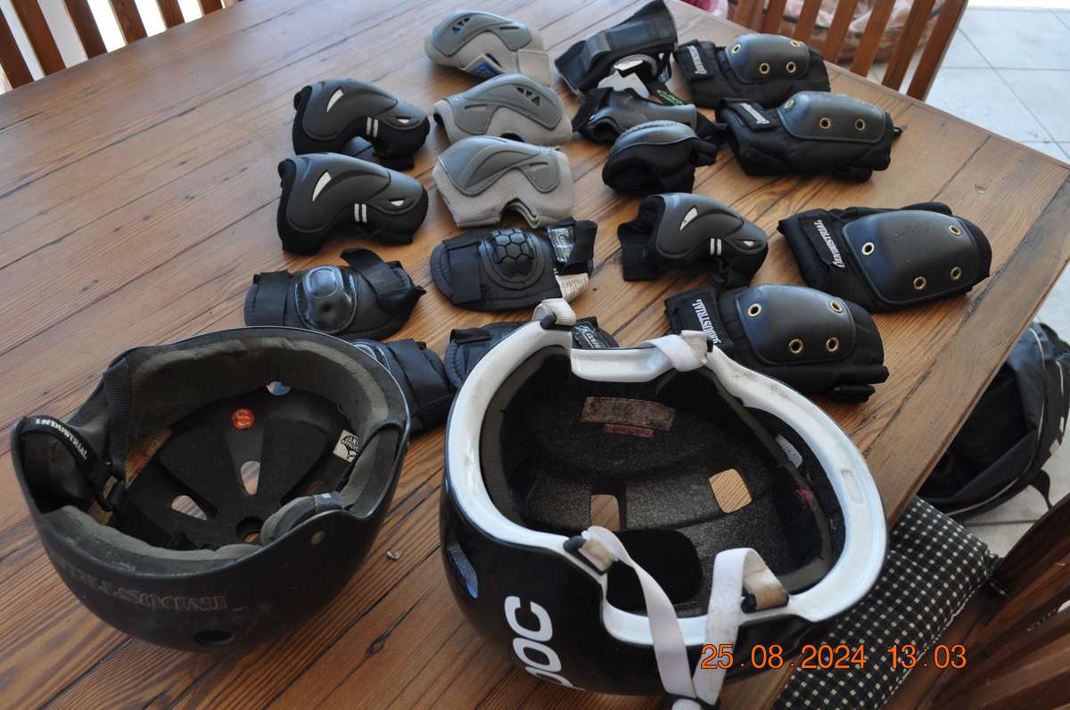 Protective Gear Helmet POC And Knee Pads