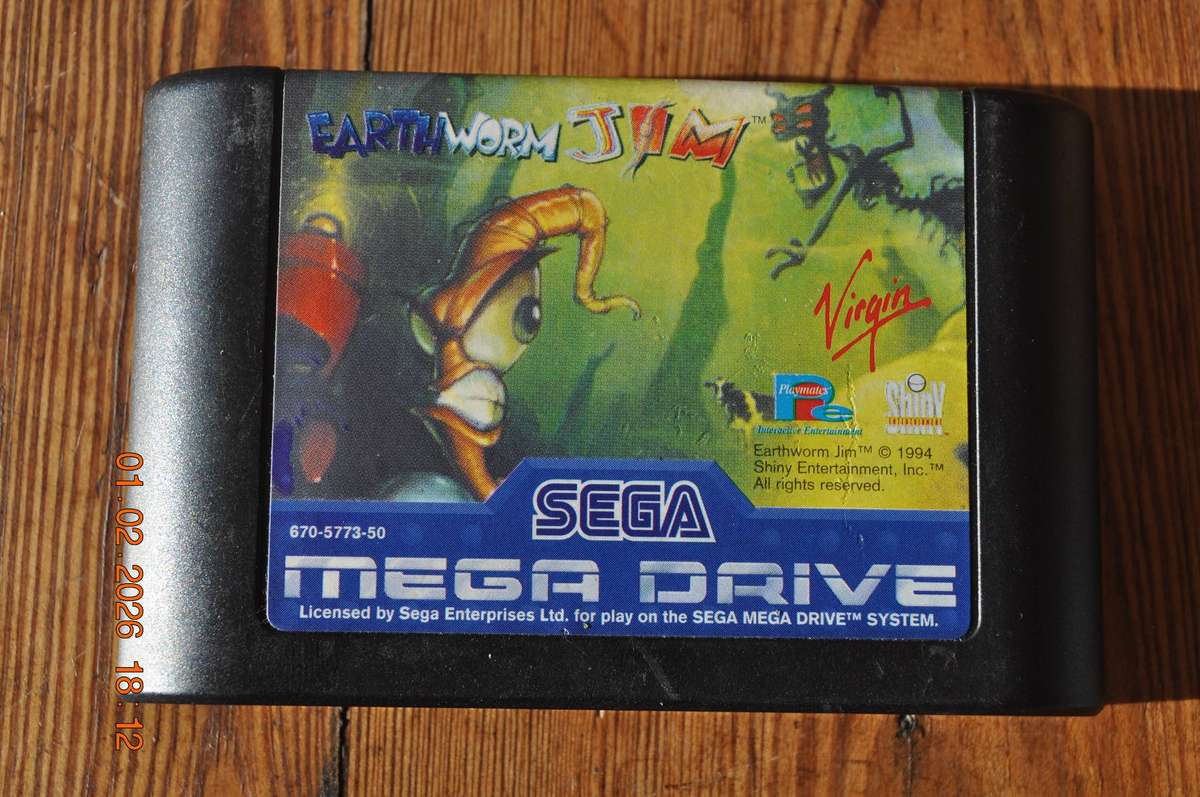 Earth Worm Jim Sega Mega Drive Vintage Game