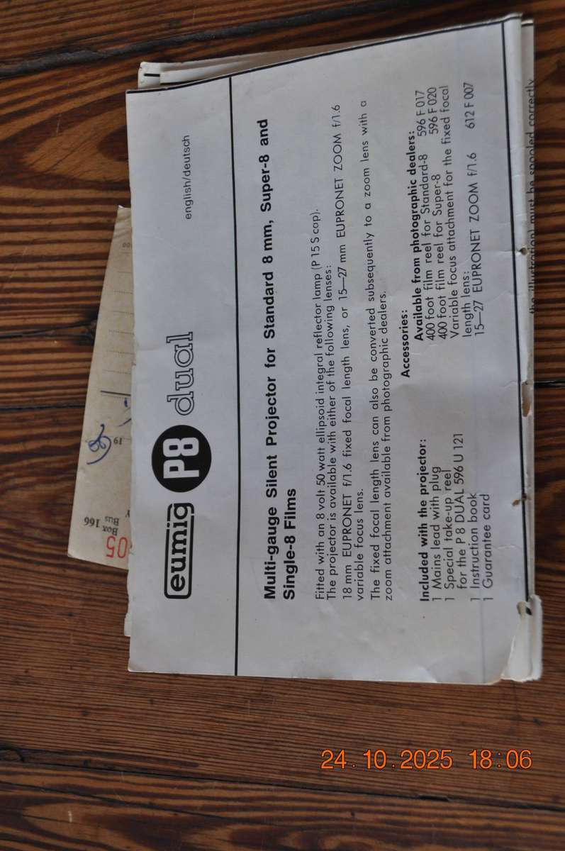 Vintage Eumig 8mm Film Projector