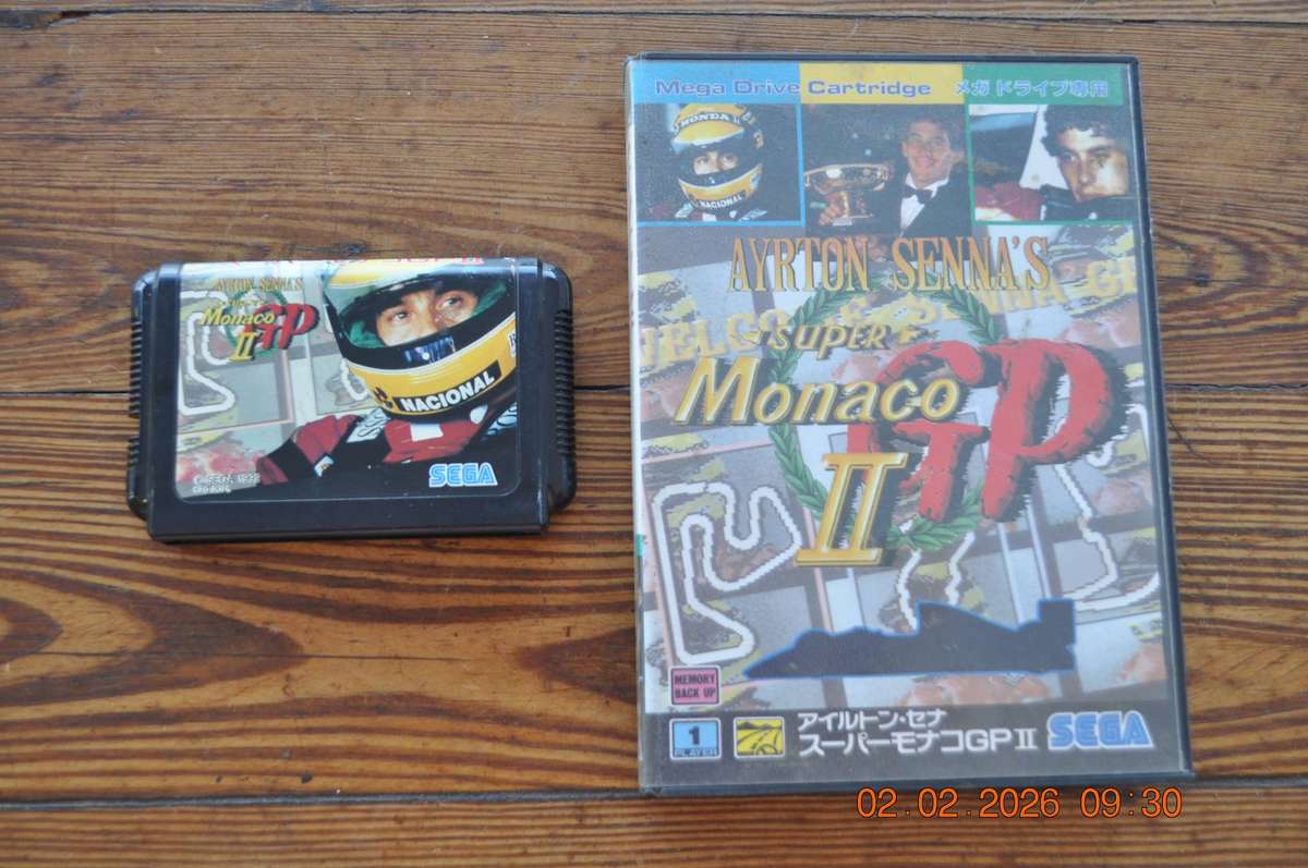 Ayrton Sennas Super Monaco GP II (japanese) Sega Mega Drive Vintage Game