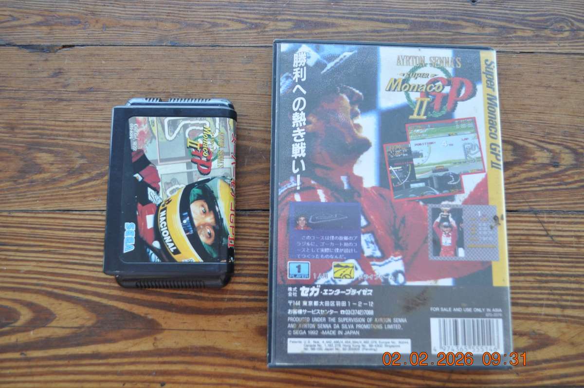 Ayrton Sennas Super Monaco GP II (japanese) Sega Mega Drive Vintage Game