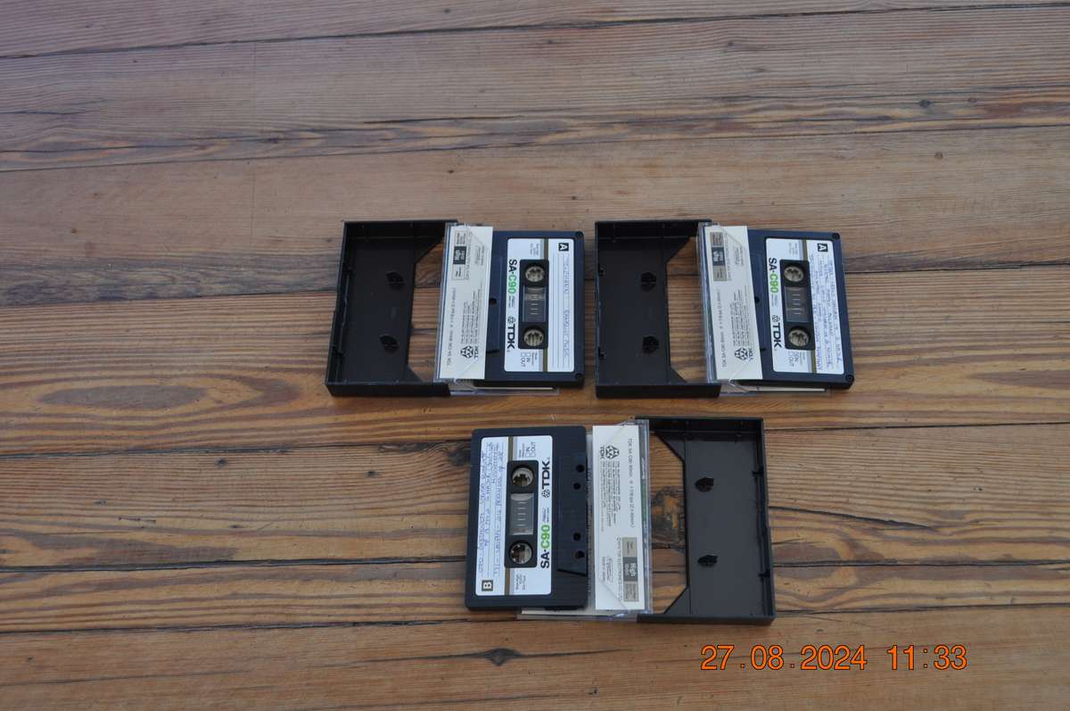 TDK SA-C90 Pre-Owned Cassettes x 3