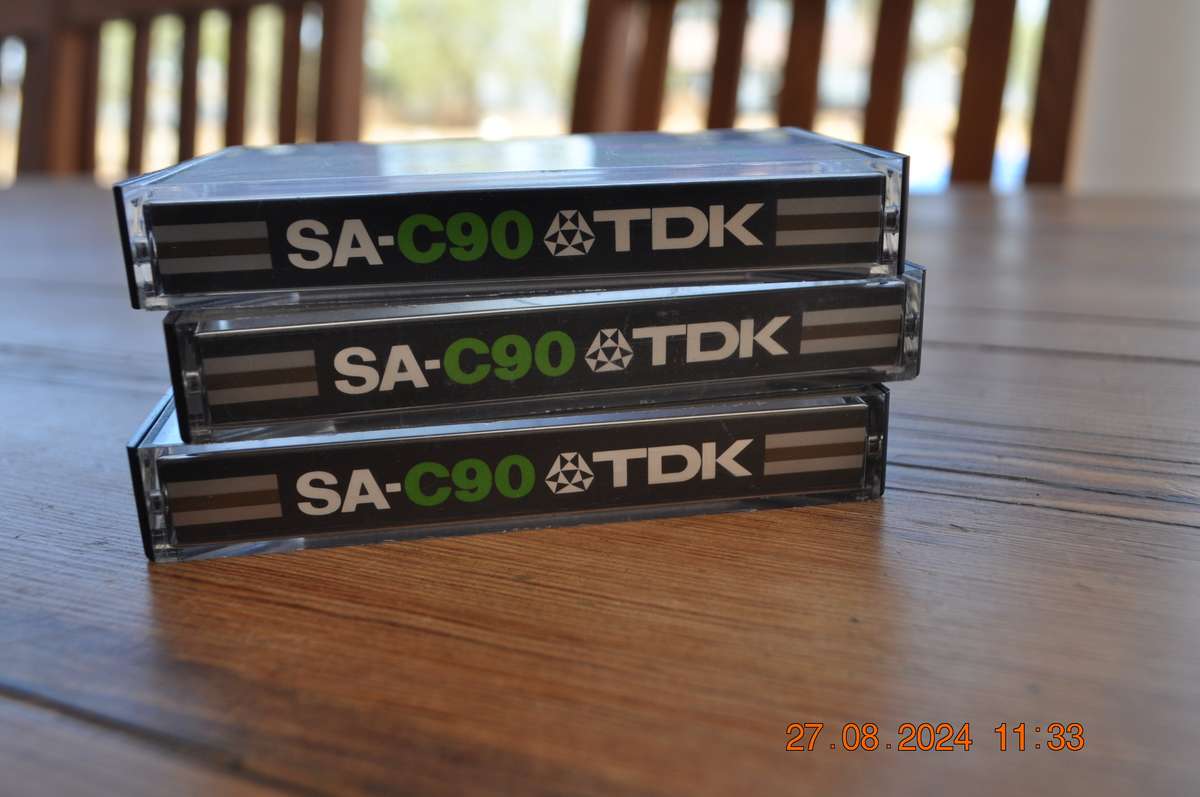 TDK SA-C90 Pre-Owned Cassettes x 3