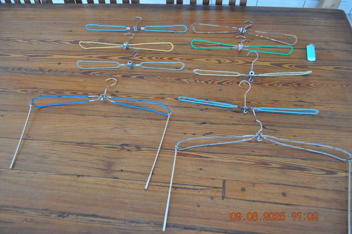 Vintage Foldable Coat Hangers x 9