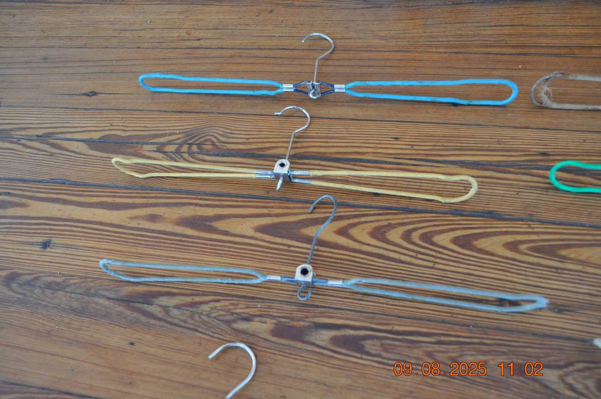 Vintage Foldable Coat Hangers x 9
