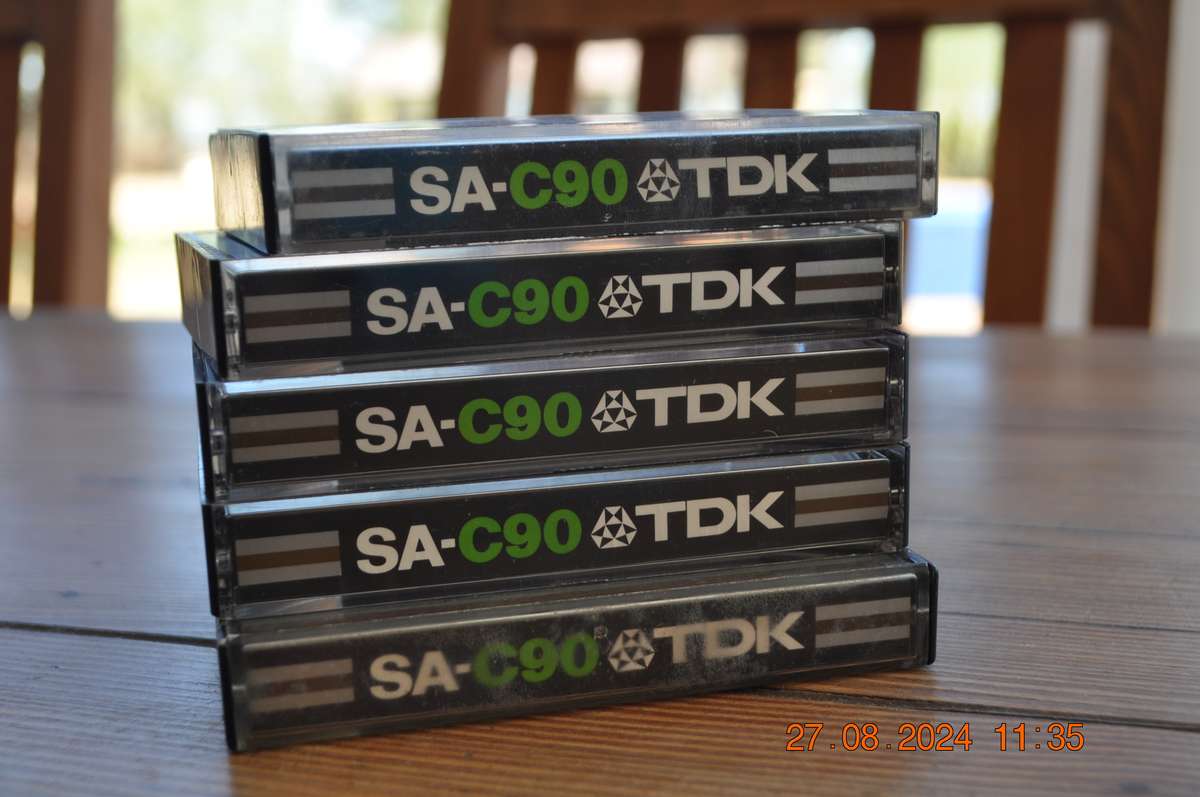 TDK SA-C90 Pre-Owned Cassettes x 5