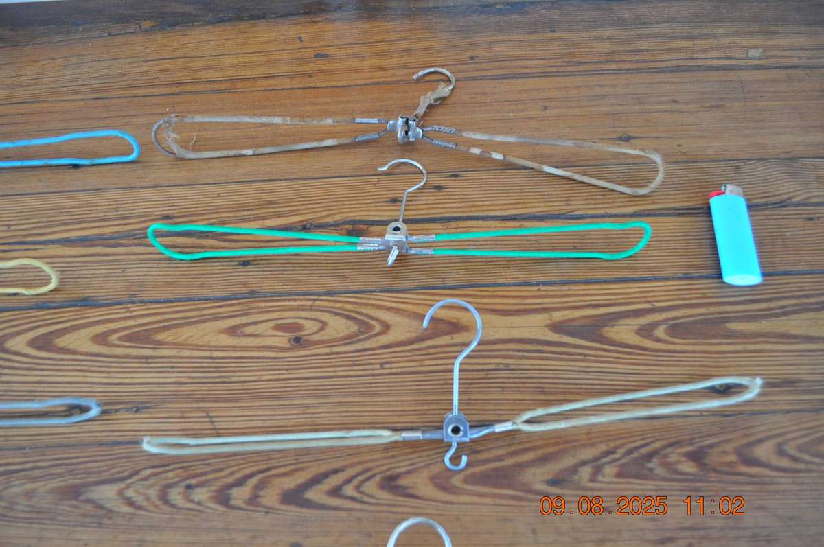 Vintage Foldable Coat Hangers x 9