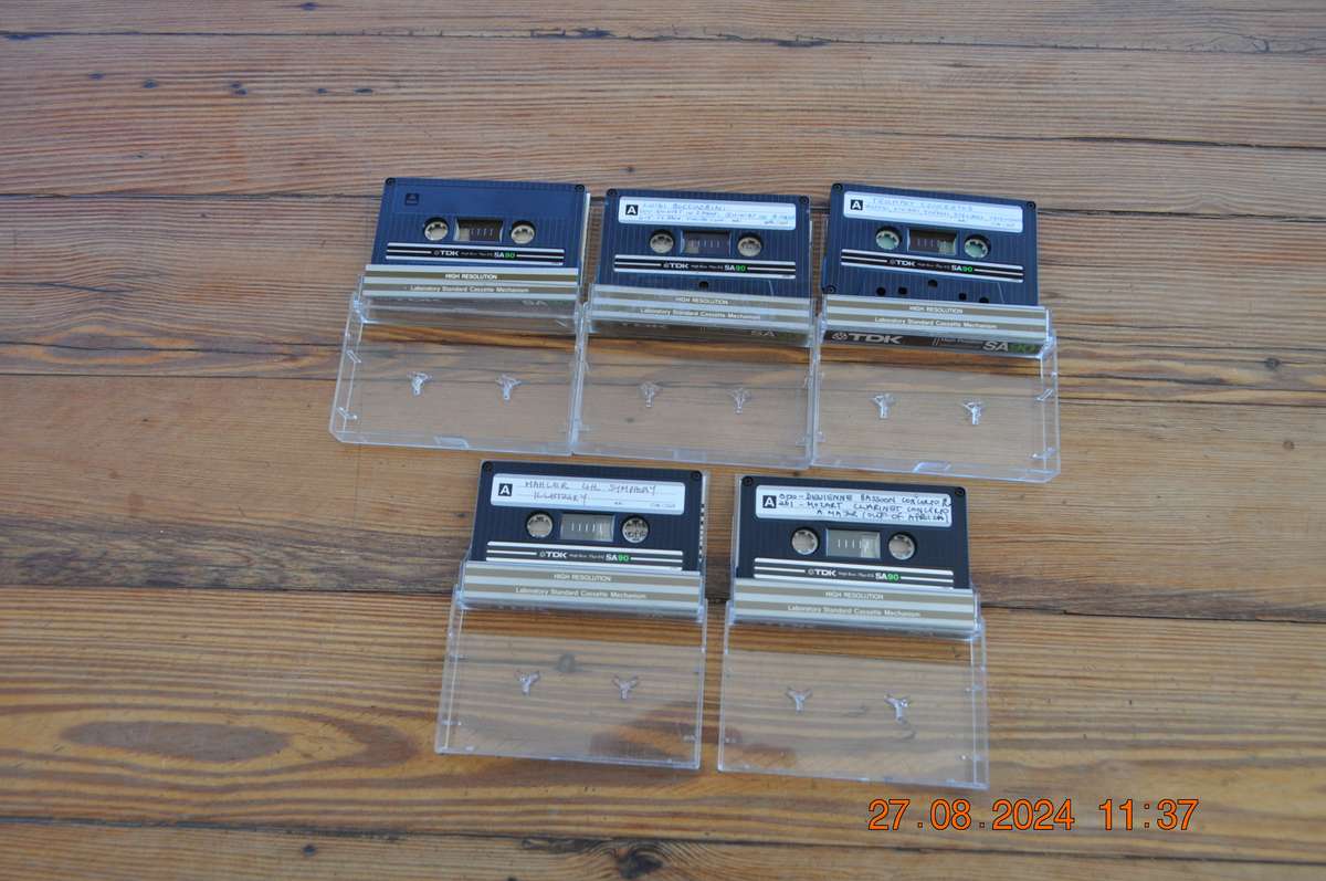 TDK SA-A90 Pre-Owned Cassettes x 5