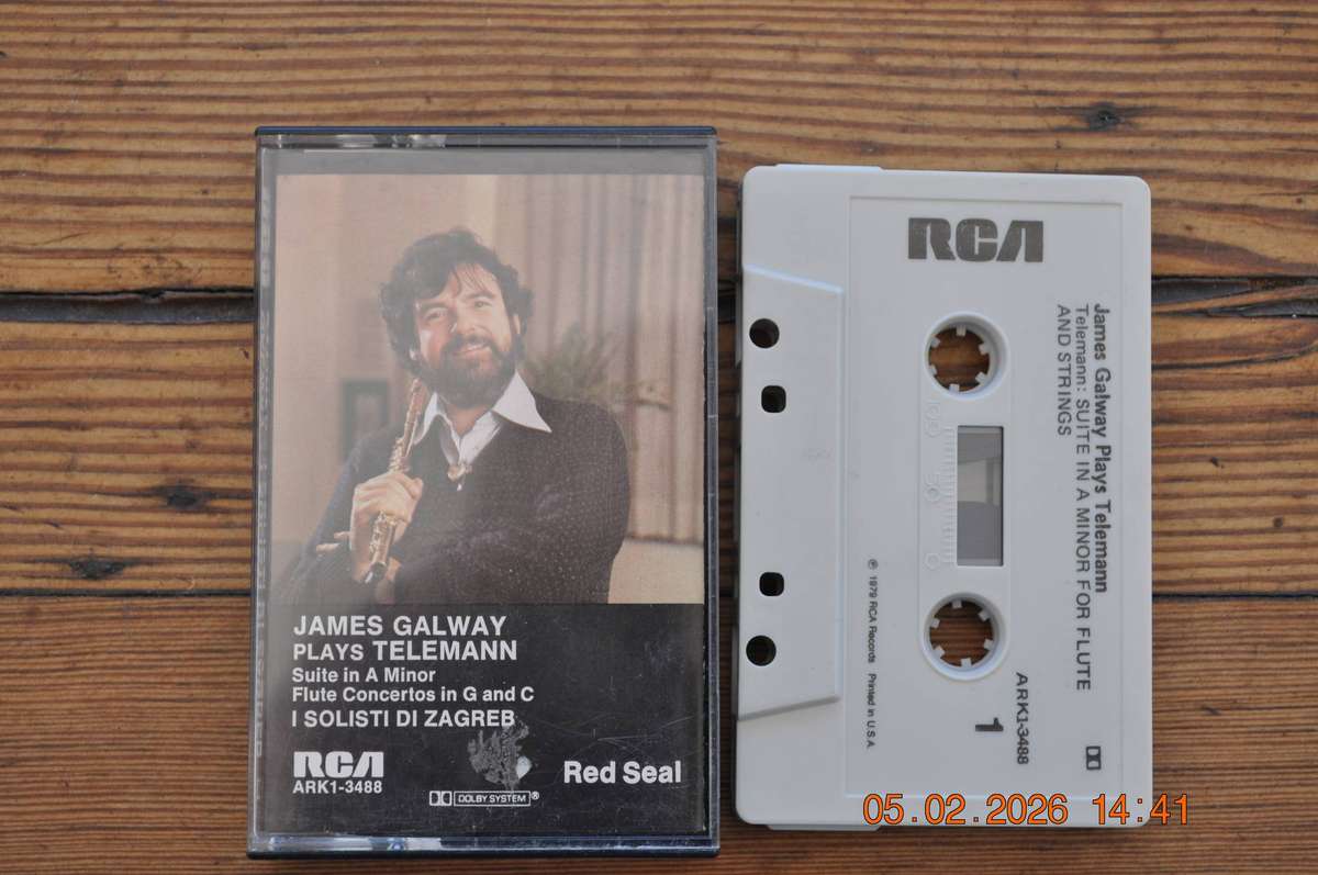 James Galway Plays Telemann : I Solisti Di Zagreb (Cassette)
