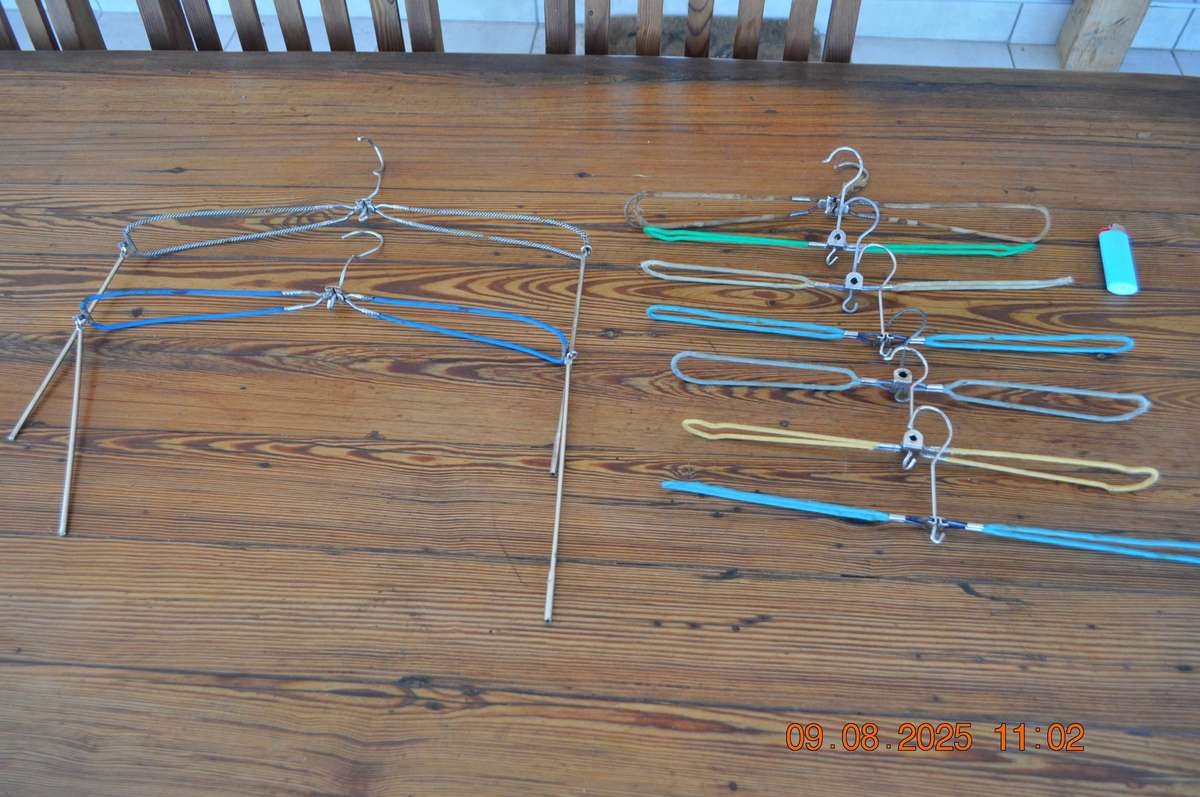 Vintage Foldable Coat Hangers x 9