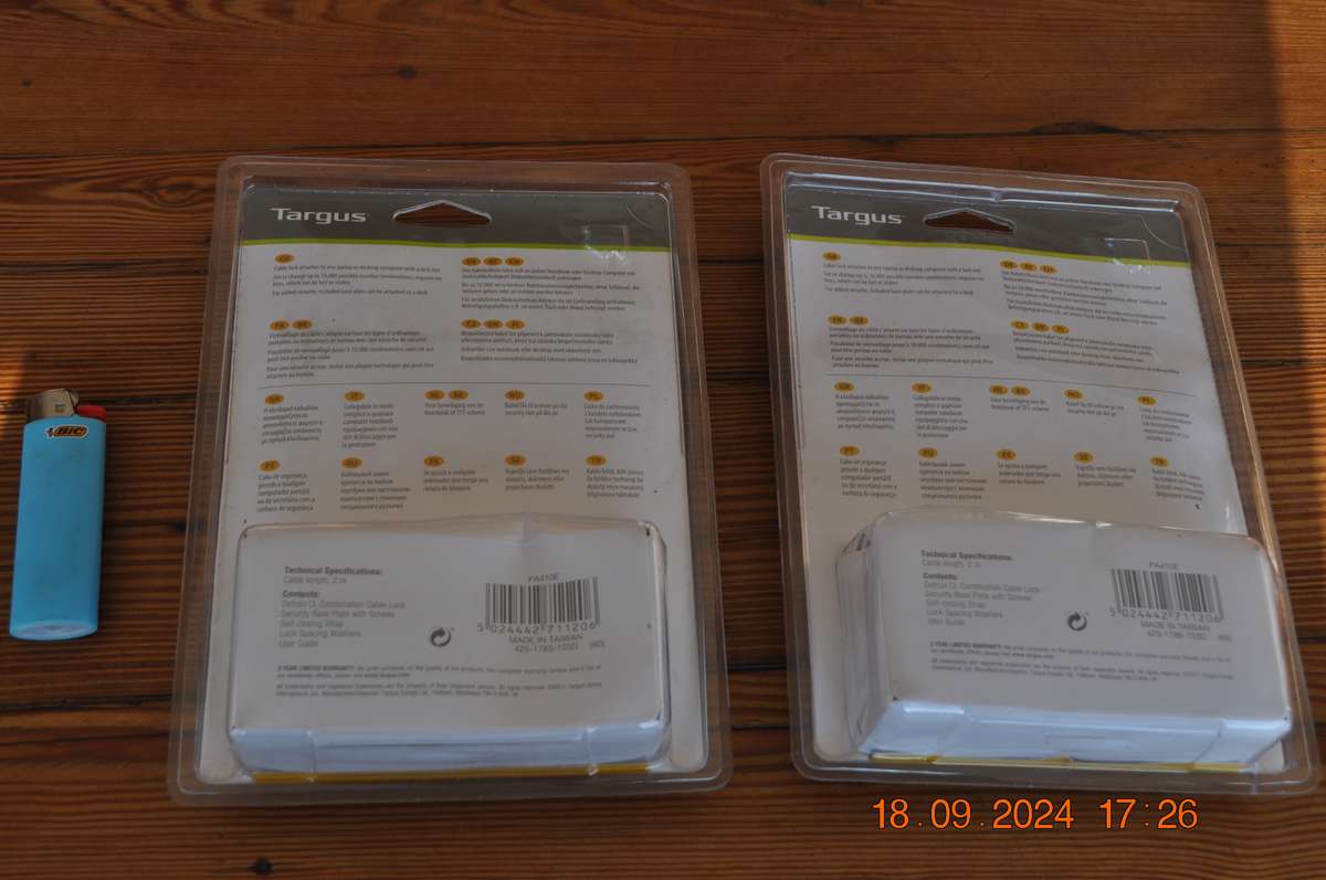 Targus Laptop Cable Locks (new sealed )