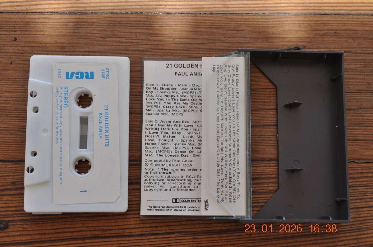 Paul Anka - 21 Golden Hits (Cassette)
