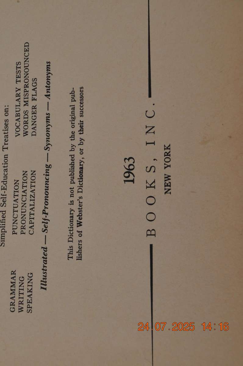 Vintage Websters Home University Dictionary