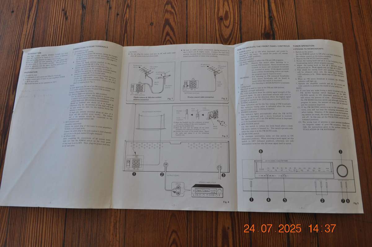 Sanyo Tuner FMT 303K User Manual