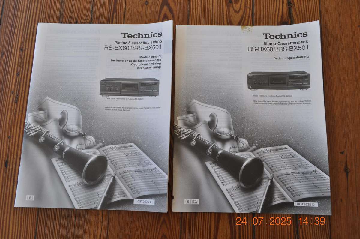 Technics RS-BX 501/601 Cassette Player User Manual (not english)