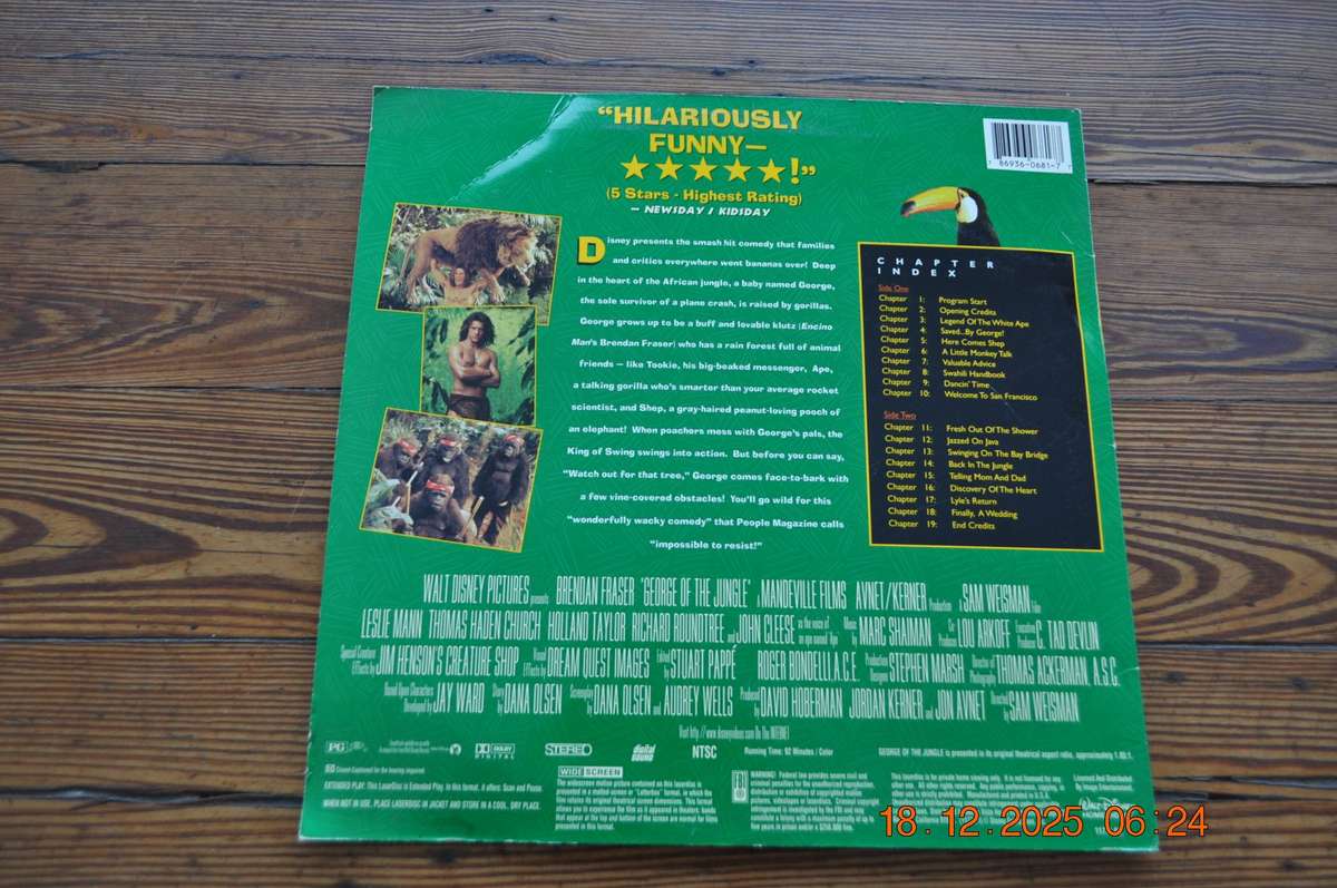 George Of The Jungle Disney Laserdisc