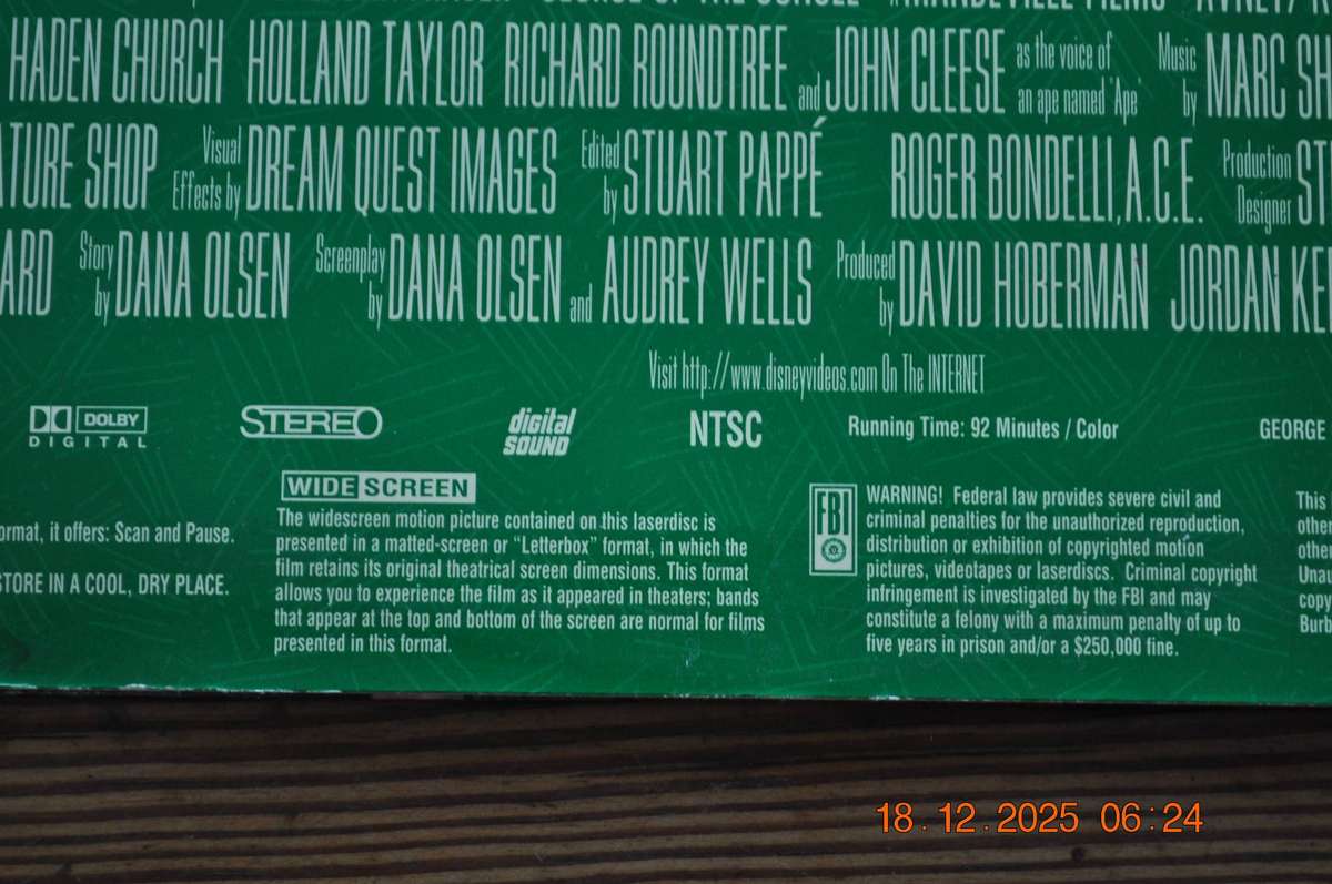 George Of The Jungle Disney Laserdisc