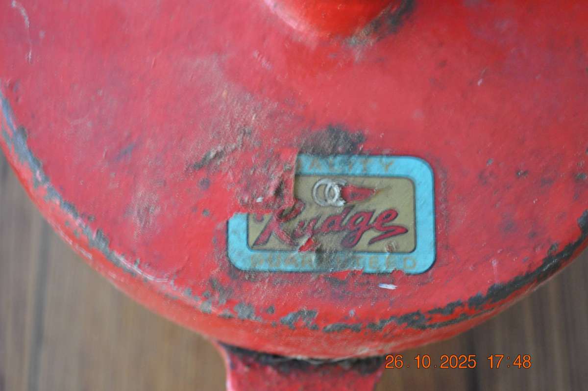 Vintage Rudge Hand Crank Bench Grinder