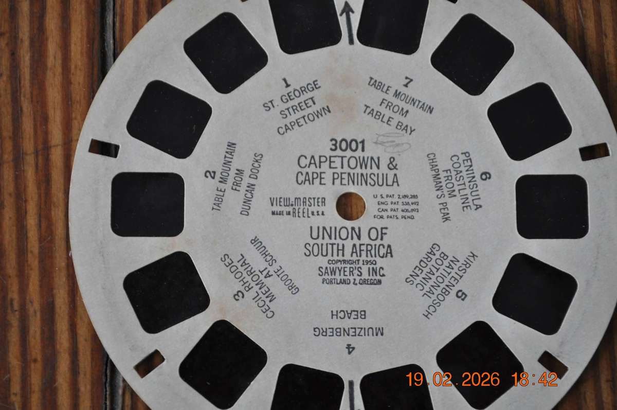 Vintage View-Master Reel Cape Town and Cape Peninsula