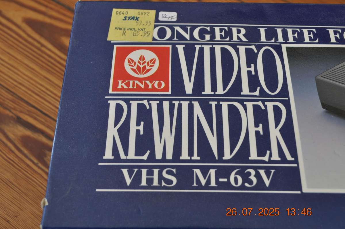 Vintage Kinyo VHS Video Cassette Rewinder