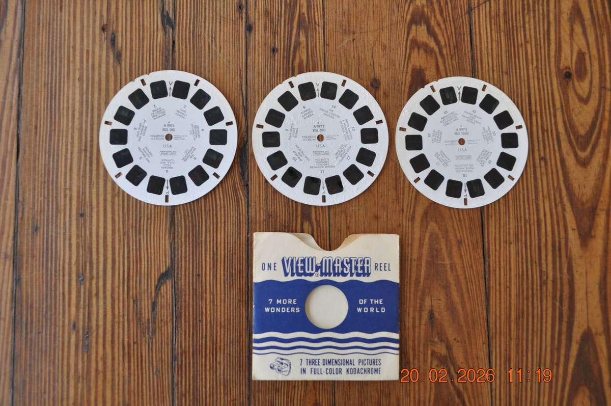 Vintage View-Master Reels x3 USA
