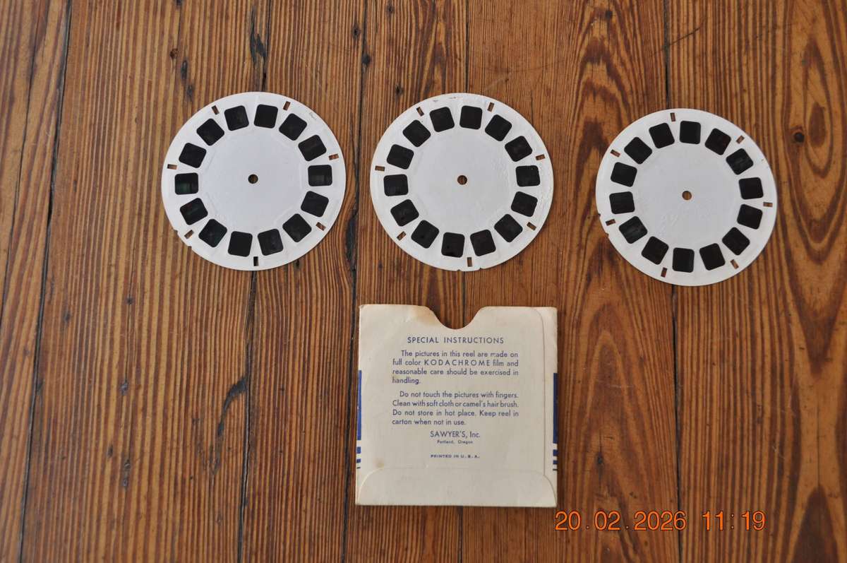 Vintage View-Master Reels x3 USA