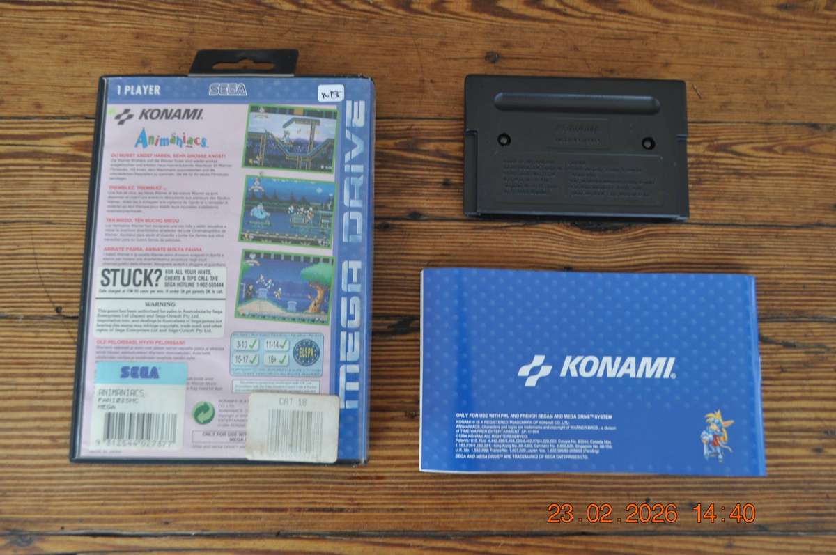 Animaniacs Sega Mega Drive Vintage Game