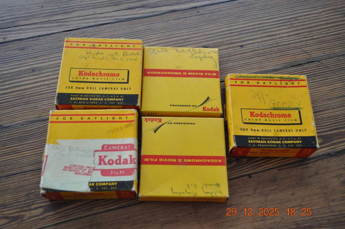 Vintage 8mm Film On Reels x 5