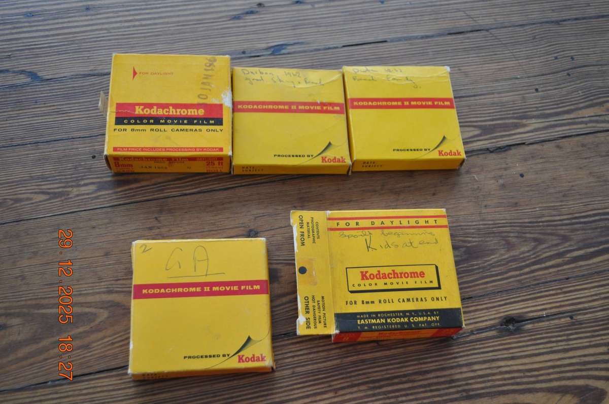 Vintage 8mm Film Reels x 5