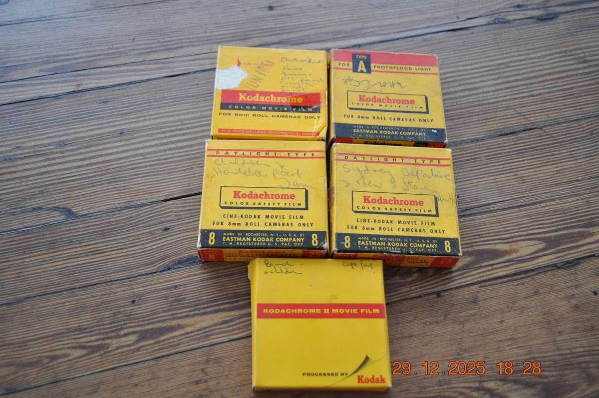 Old 8mm Movie Film Reels x 5