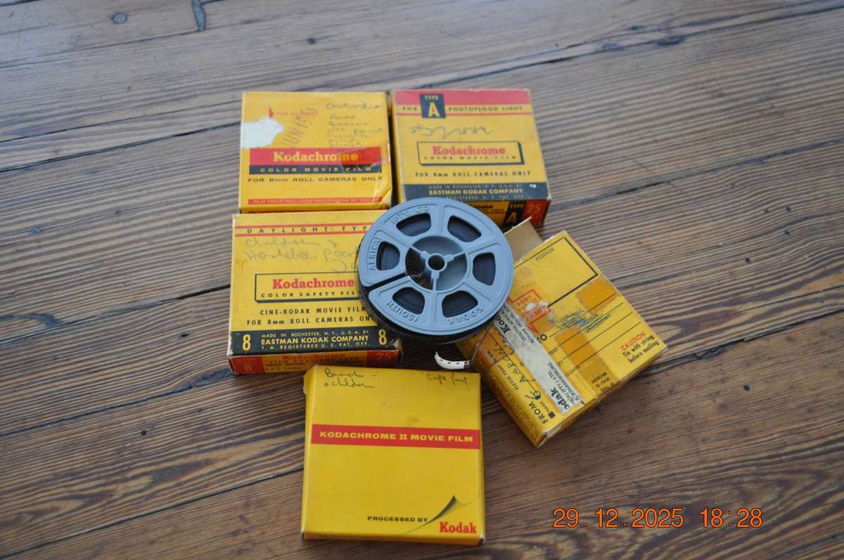 Old 8mm Movie Film Reels x 5