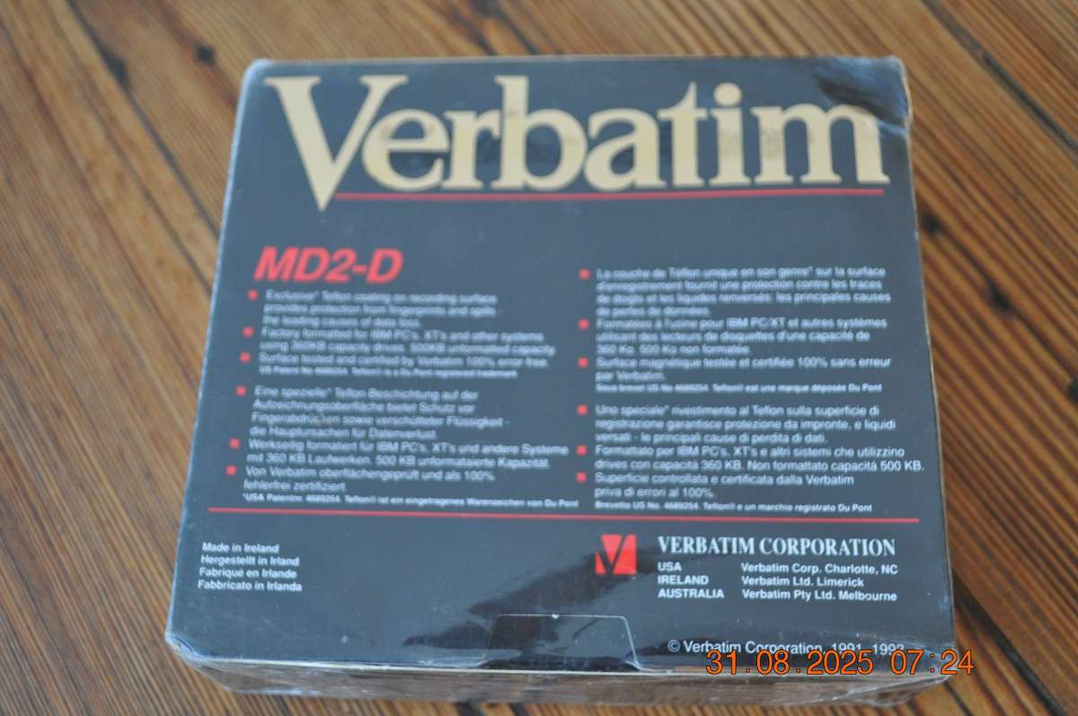 Vintage Verbatim Datalifeplus Floppy Disk (new sealed)