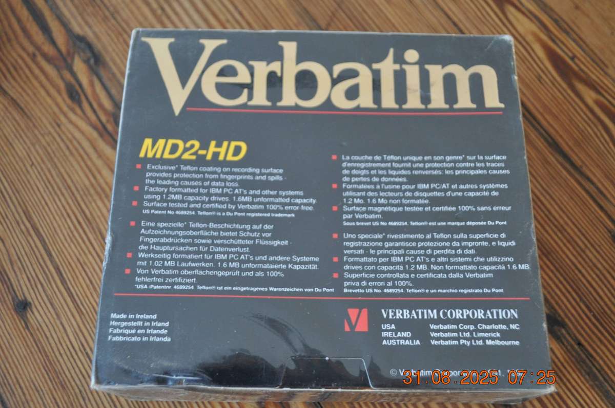 Vintage Verbatim Floppy Disk (new sealed)