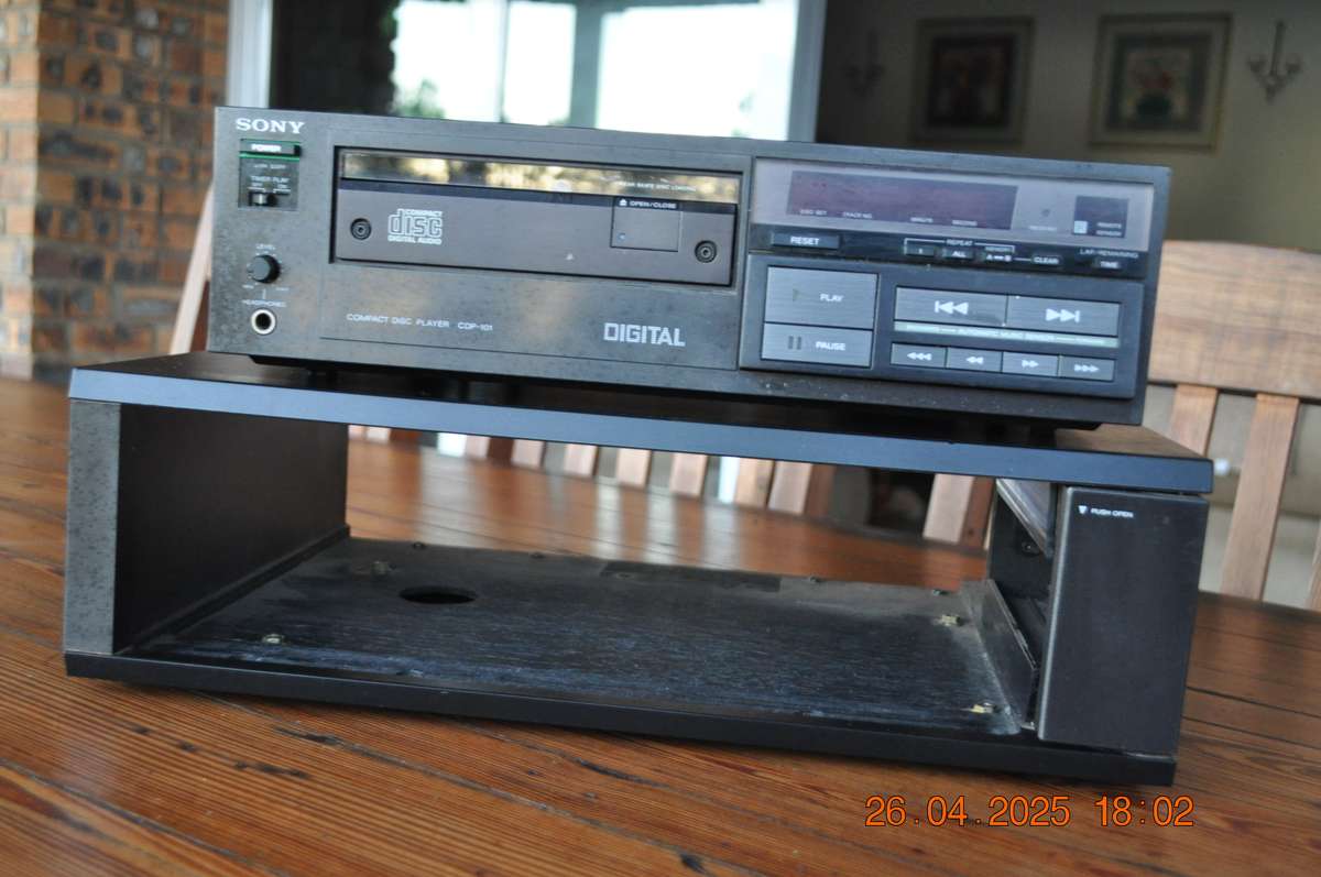 Vintage First Sony CD Player 1980s CDP-101 As Is