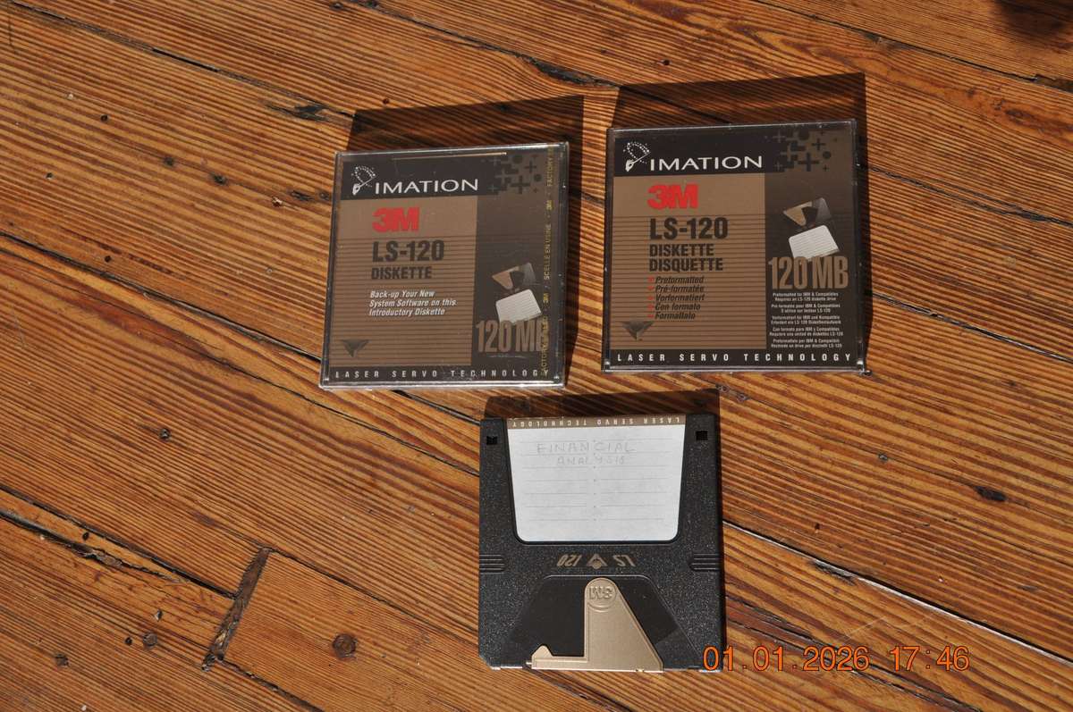 Vintage 3M 120Mb Floppy Discs x 2
