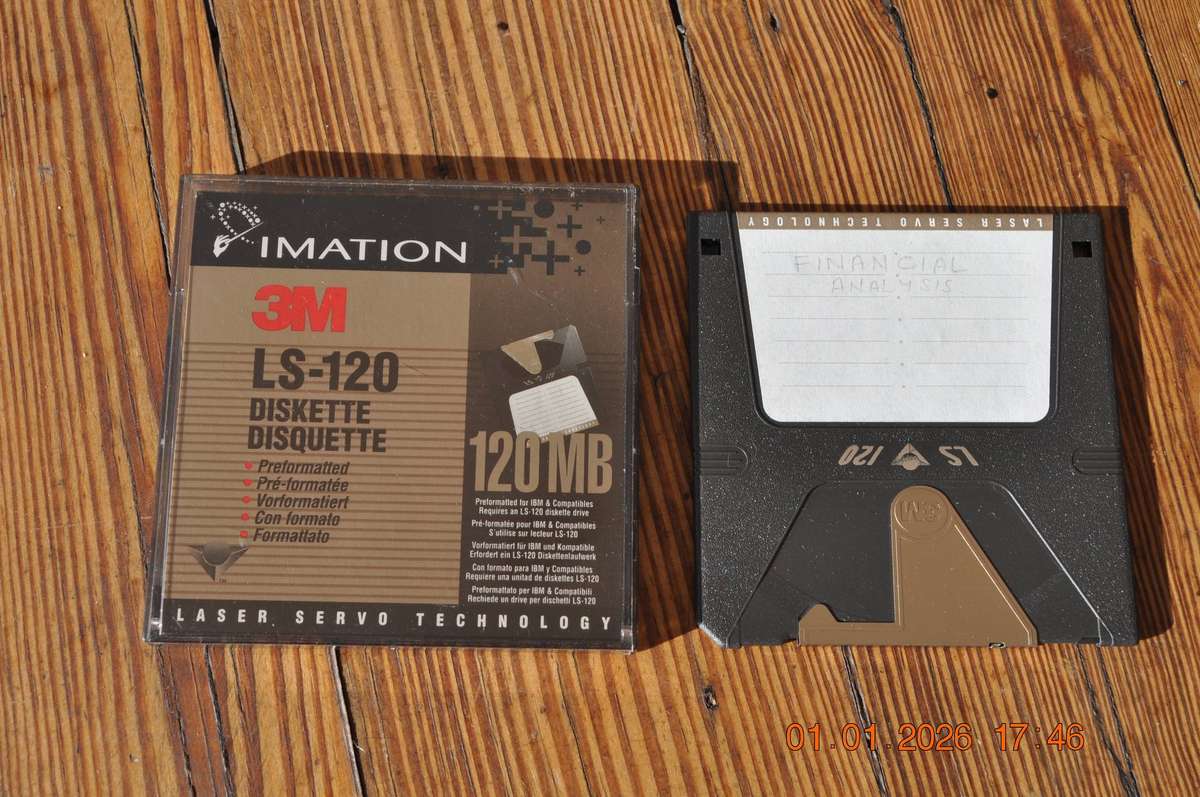 Vintage 3M 120Mb Floppy Discs x 2