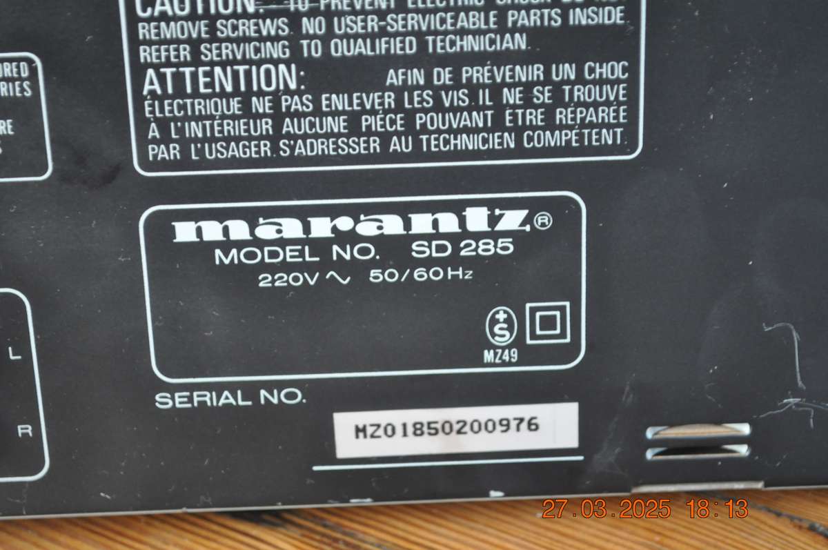 Vintage Marantz Cassette Deck SD 285