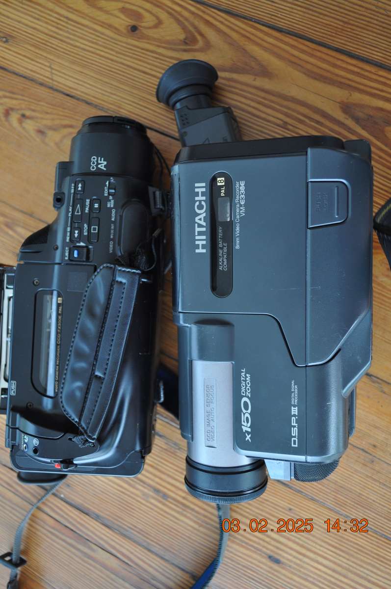 Vintage Sony and Hitachi 8mm Video Cameras (as is)