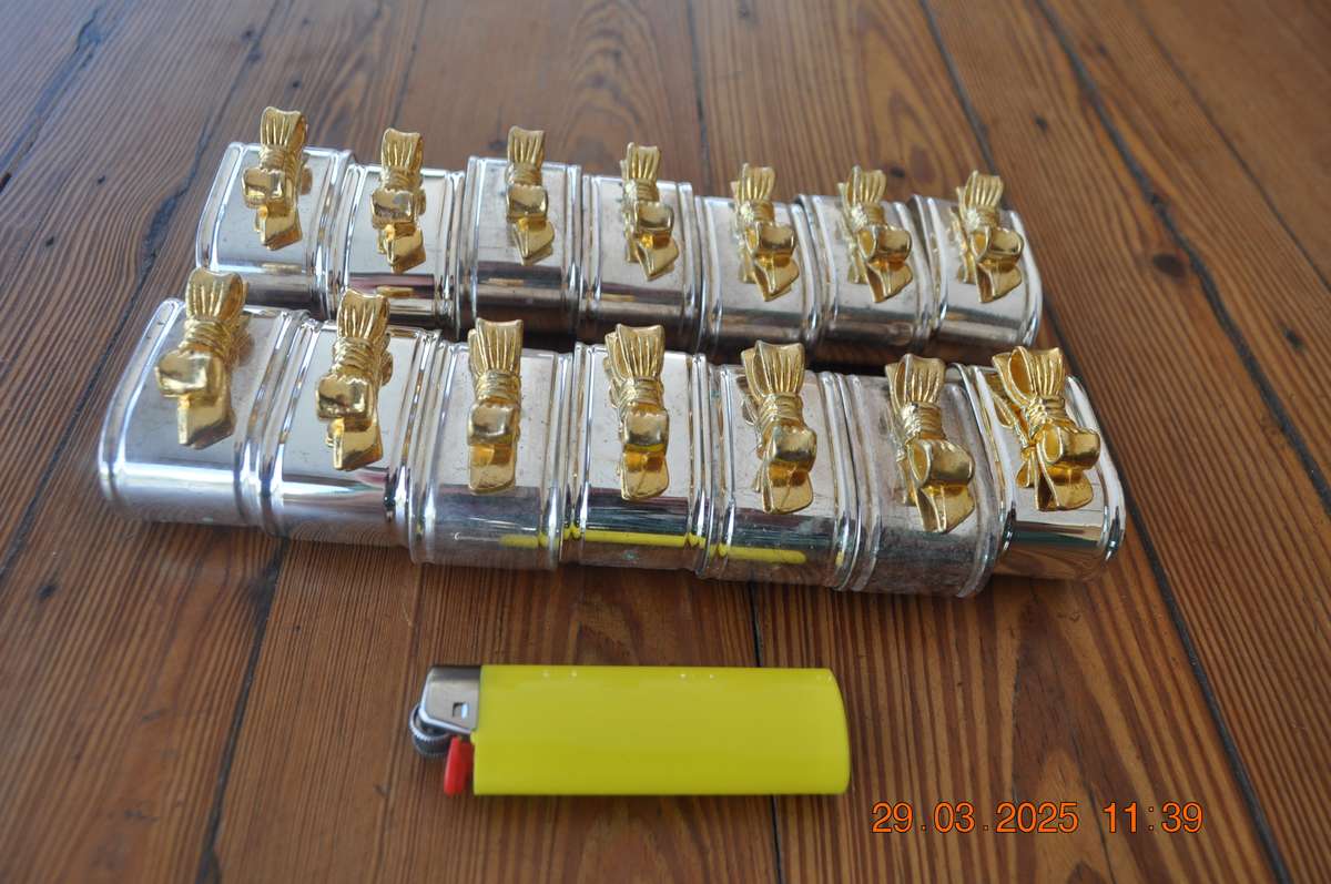 Vintage Napkin Holders Chrome and Gold Plated (14 in total)