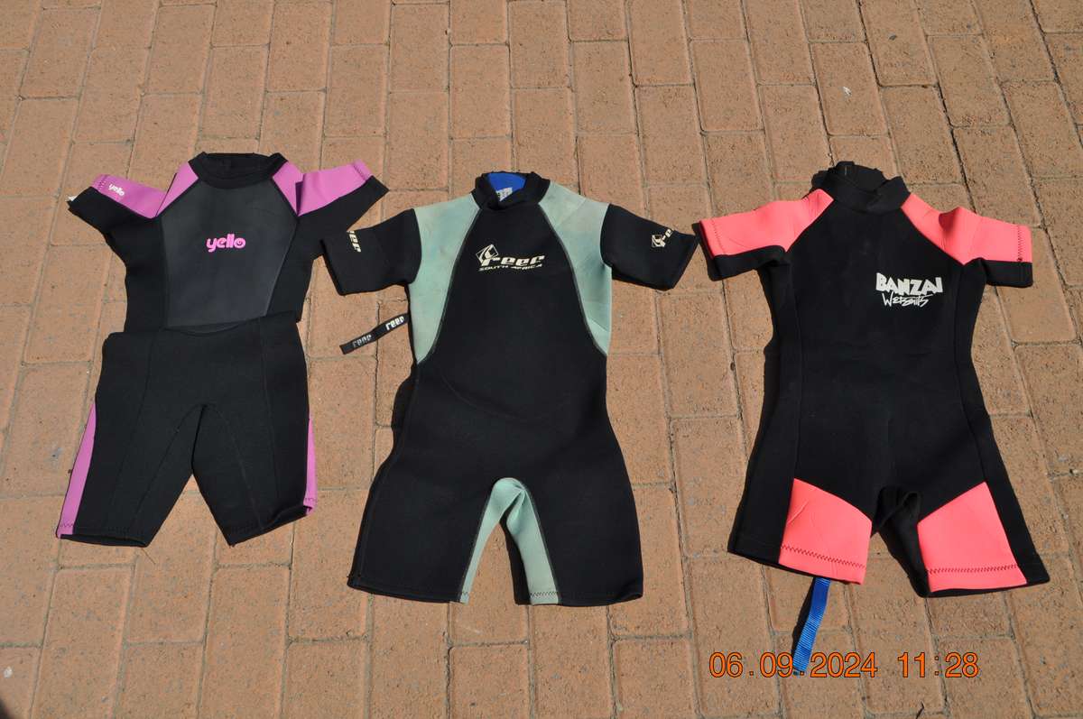 Kiddies Wetsuits x 3
