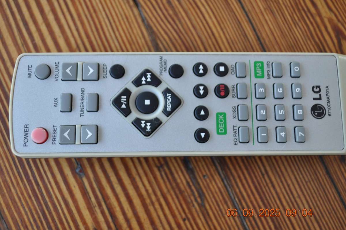 LG Mp3 Hifi Remote Control LG 6710CMAP01A
