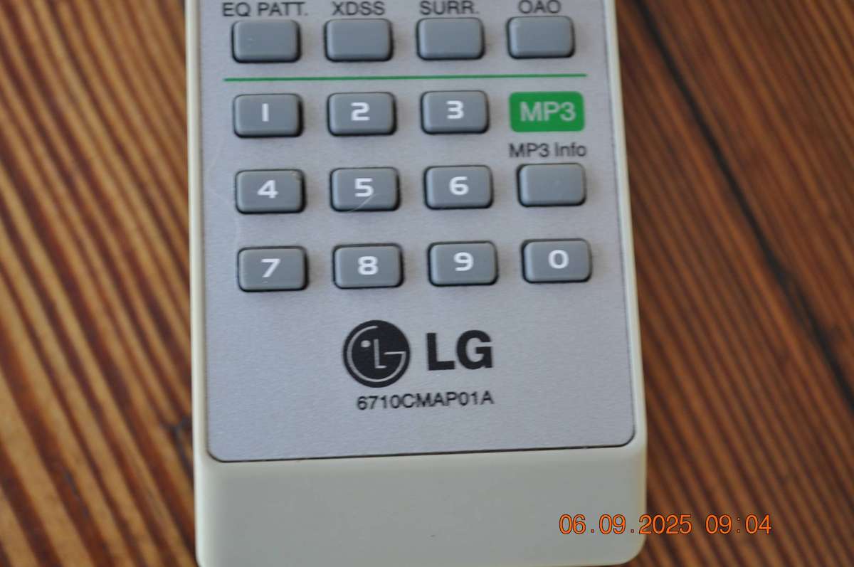 LG Mp3 Hifi Remote Control LG 6710CMAP01A