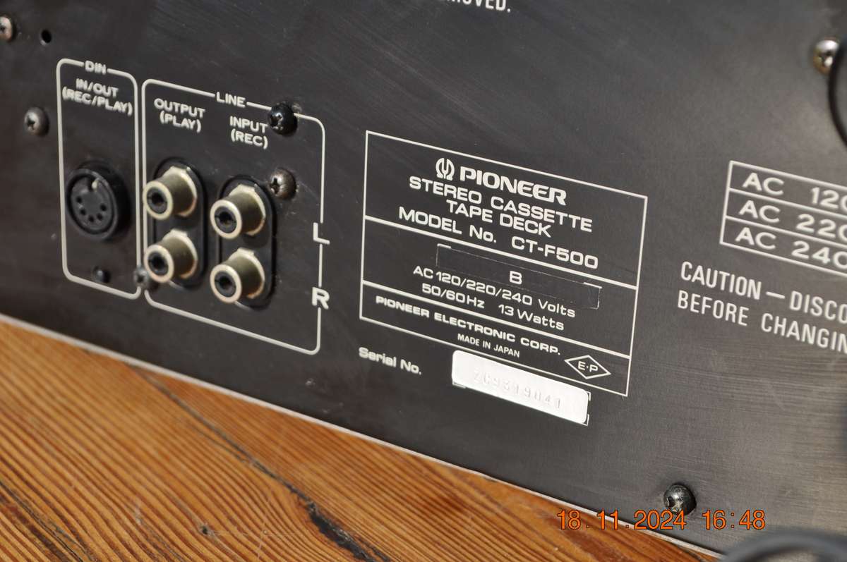 Vintage Pioneer CT-500 Cassette Tape Deck