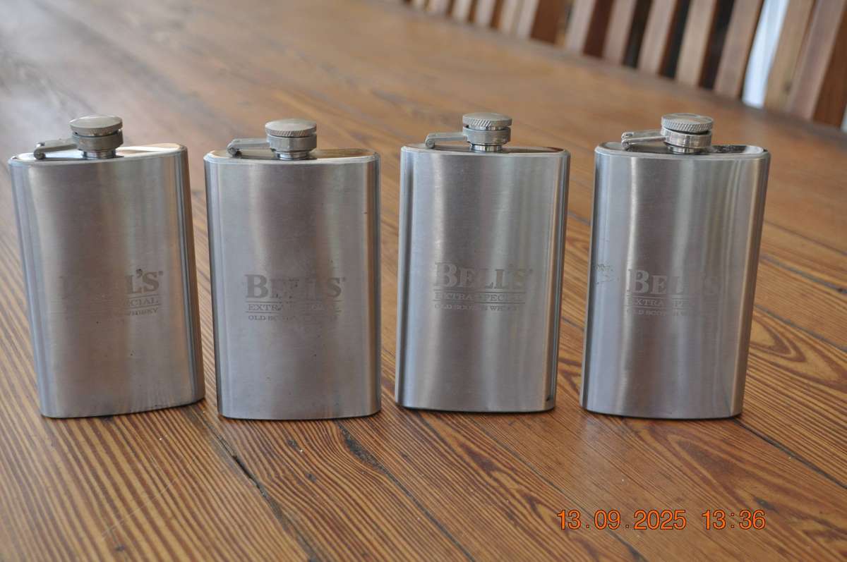 Bells Whisky Hip Flasks x 4