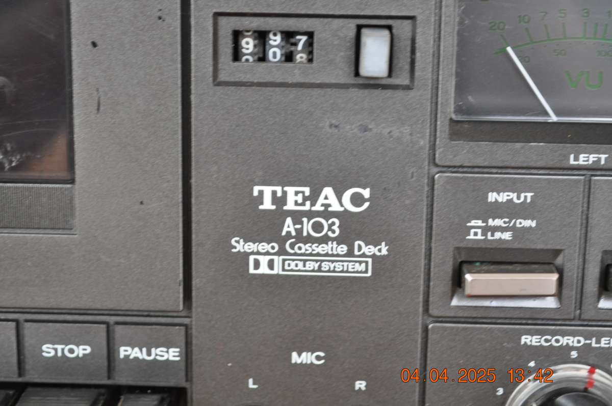 Vintage Teac A-103 Stereo Cassette Deck Player