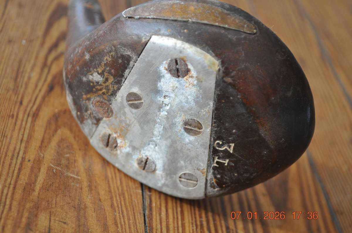 Vintage Spalding 3L Wooden Golf Club Driver