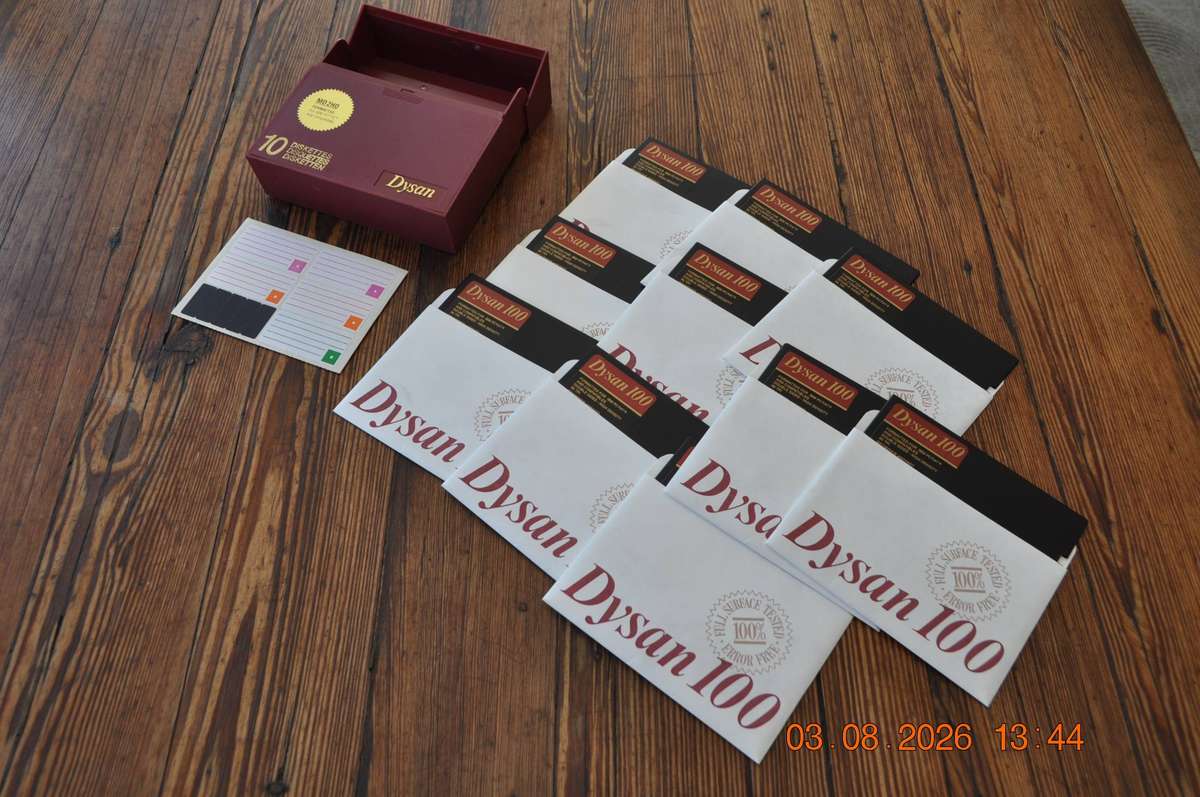 Vintage Dysan 100 5.25" Floppy Disks Premium 10-Pack (IBM/DOS Collector Item)