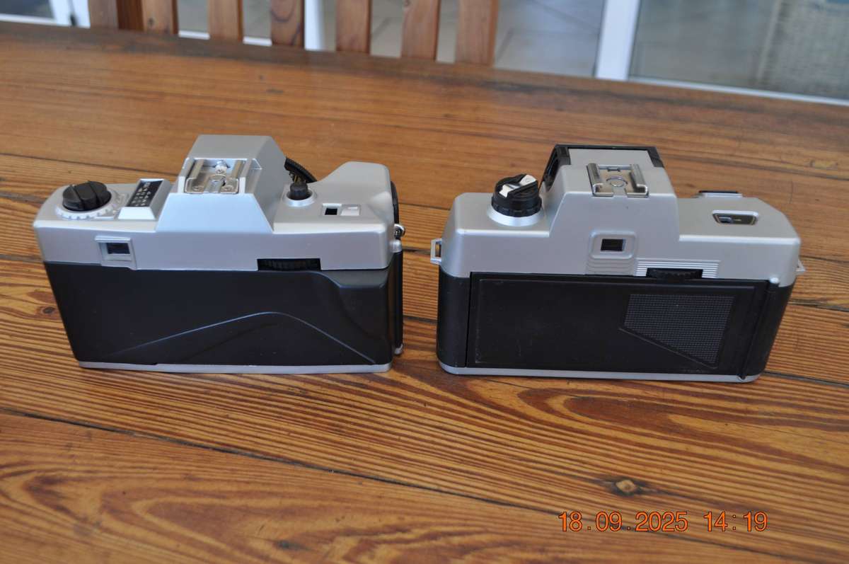 Vintage 35mm Film Cameras X2 With Flash Accusound and Sounex