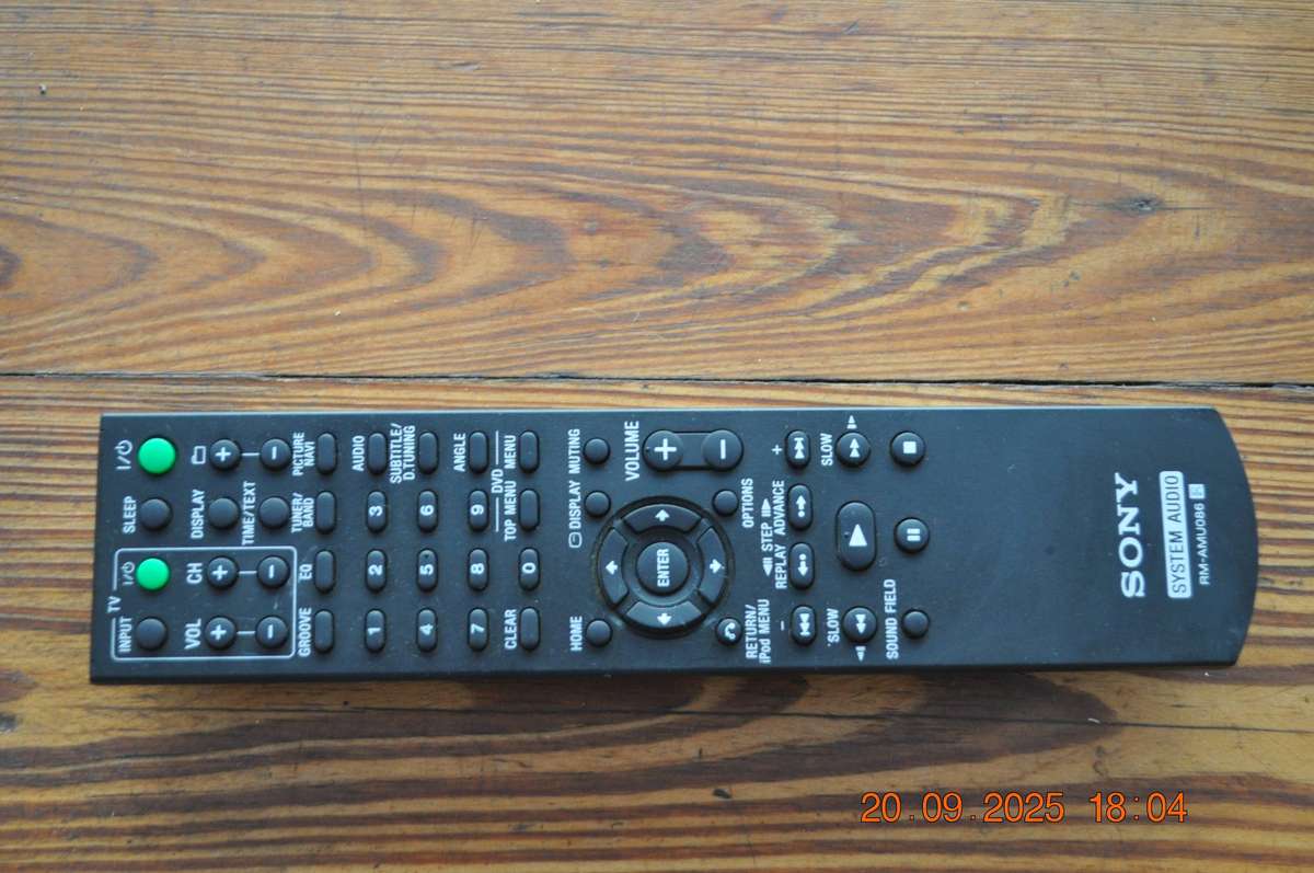 Sony System Audio Tv DVD Tuner Ipod Remote Control