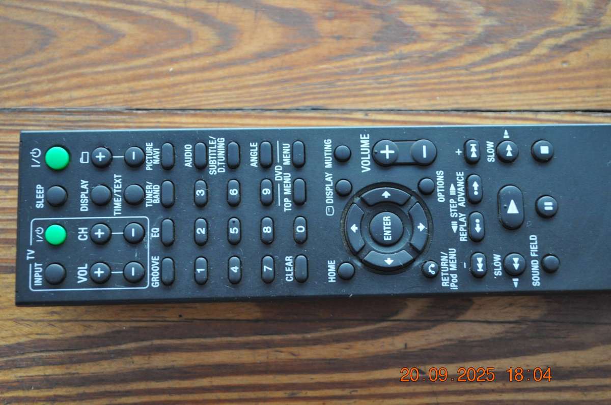 Sony System Audio Tv DVD Tuner Ipod Remote Control